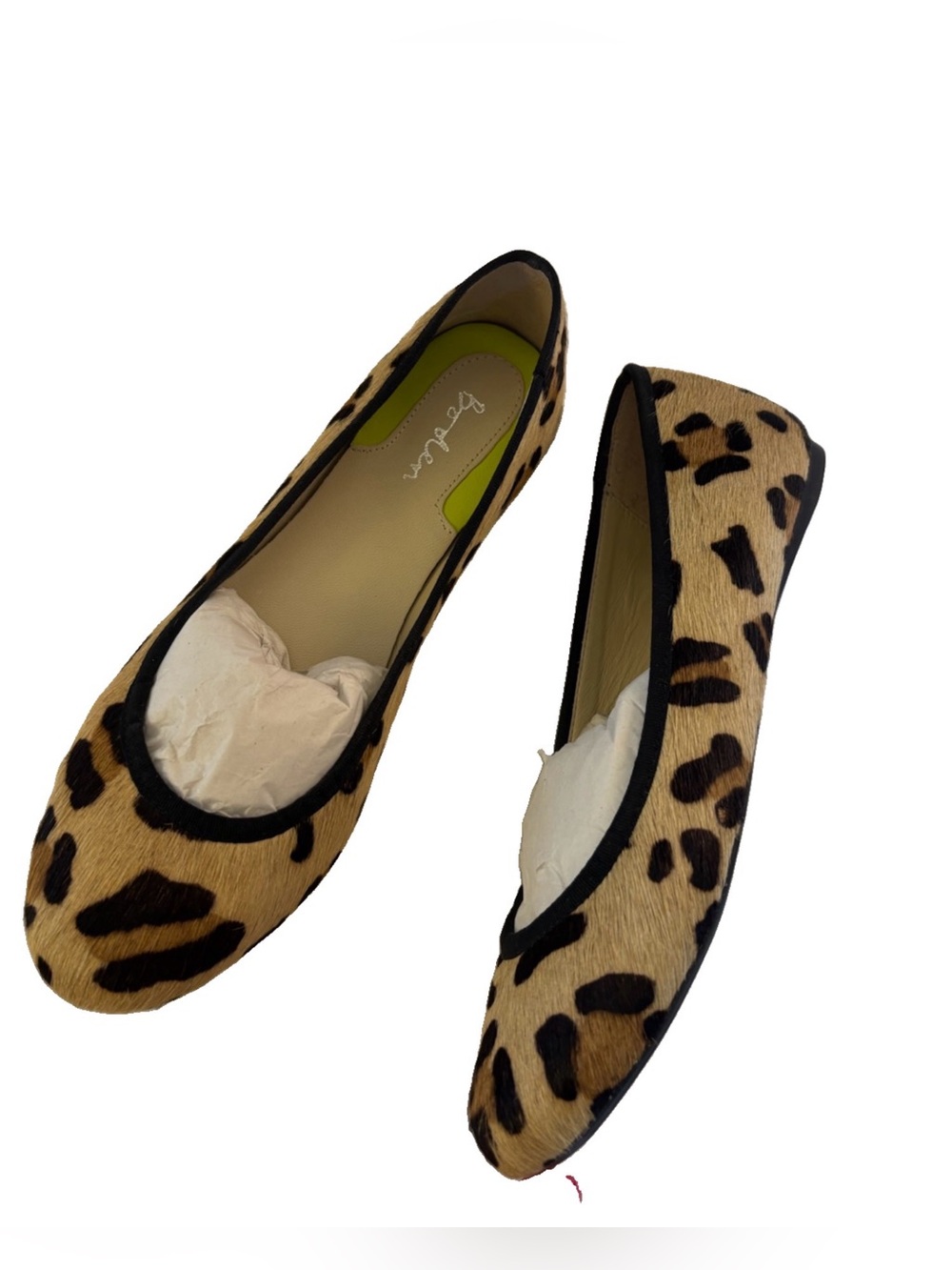 Boden Leopard-Print Ballet Flats in Tan and Black